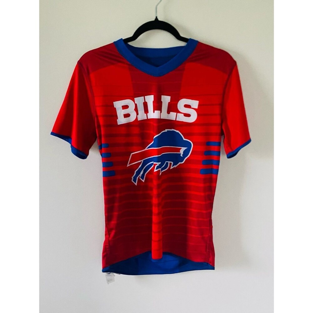 Buffalo Bills Signed Khalil Shakir Red & Blue Football Athletic Shirt